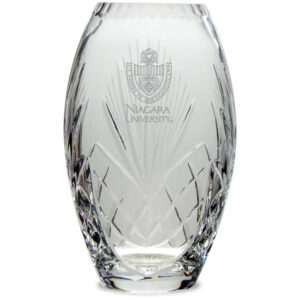 Niagara University Purple Eagles 10'' Full Leaded Crystal Vase