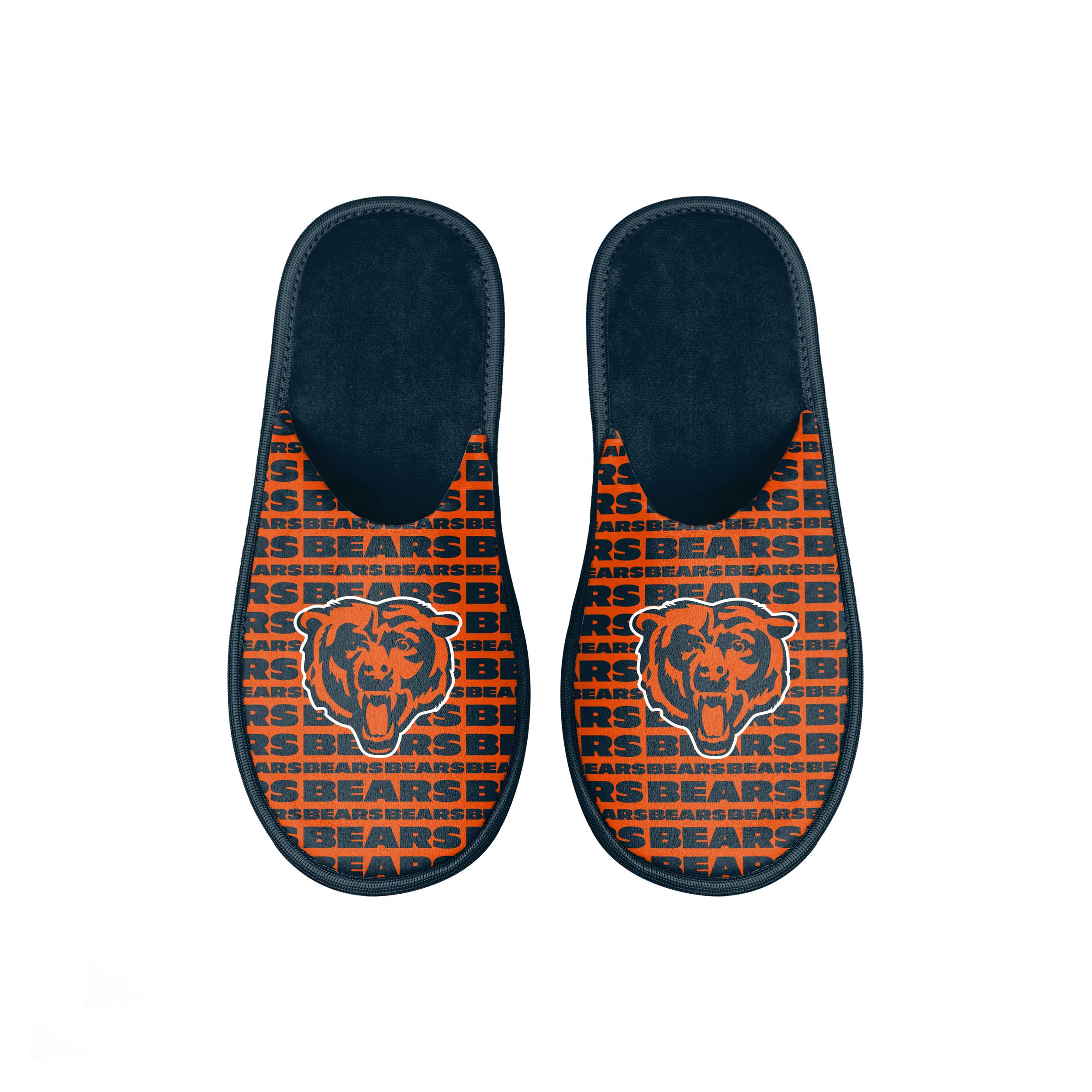 Youth FOCO Chicago Bears Scuff Wordmark Slide Slippers