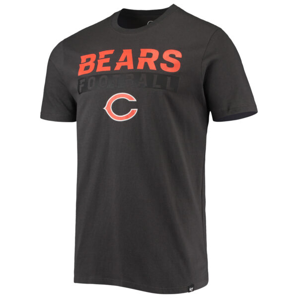 Men's '47 Charcoal Chicago Bears Dark Ops Super Rival T-Shirt - Image 6