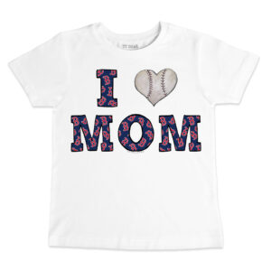Infant Tiny Turnip White Boston Red Sox Heart Mom T-Shirt