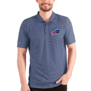 Men's Antigua Heathered Royal/White Buffalo Bills Esteem Polo
