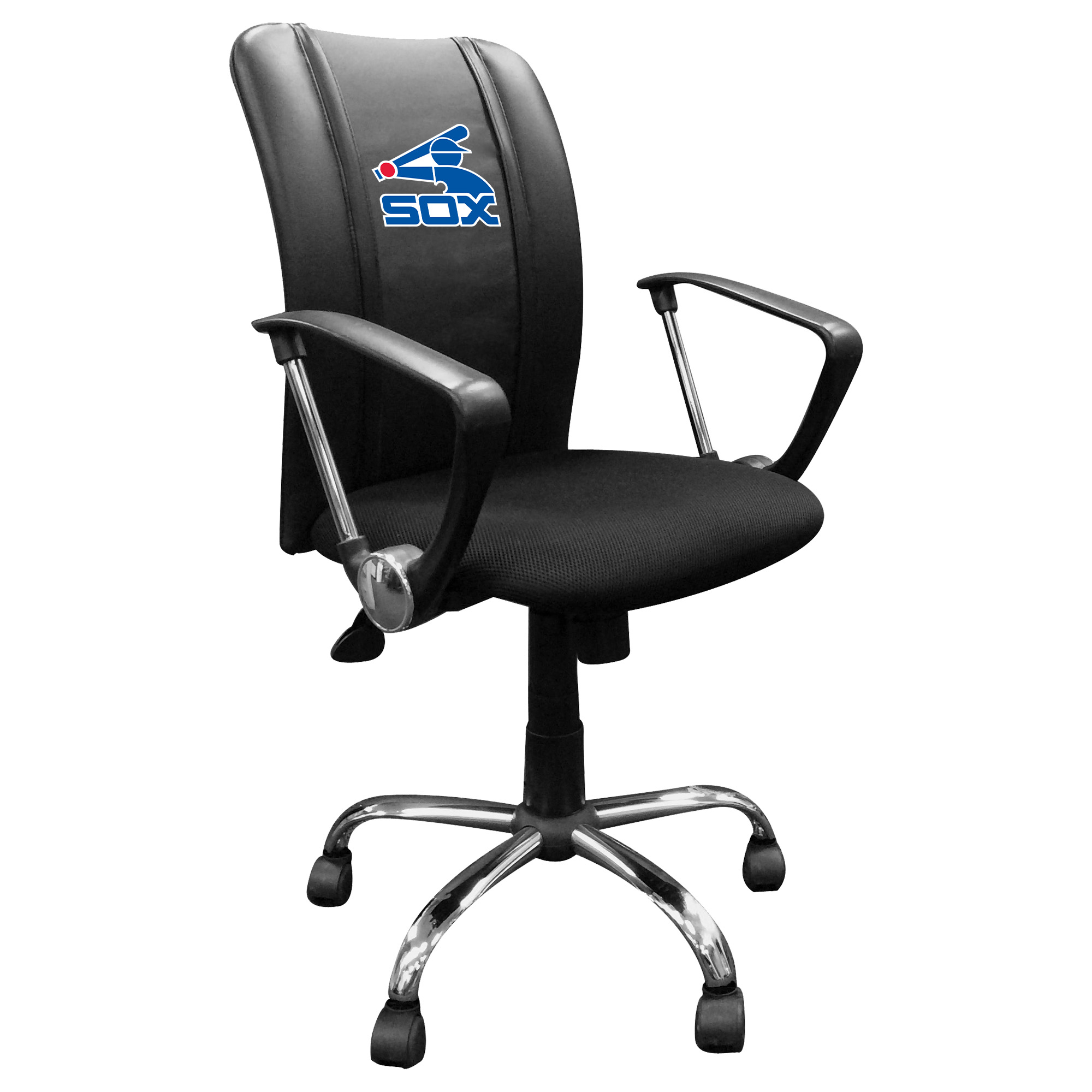 Black Chicago White Sox Logo Curve Task Chair