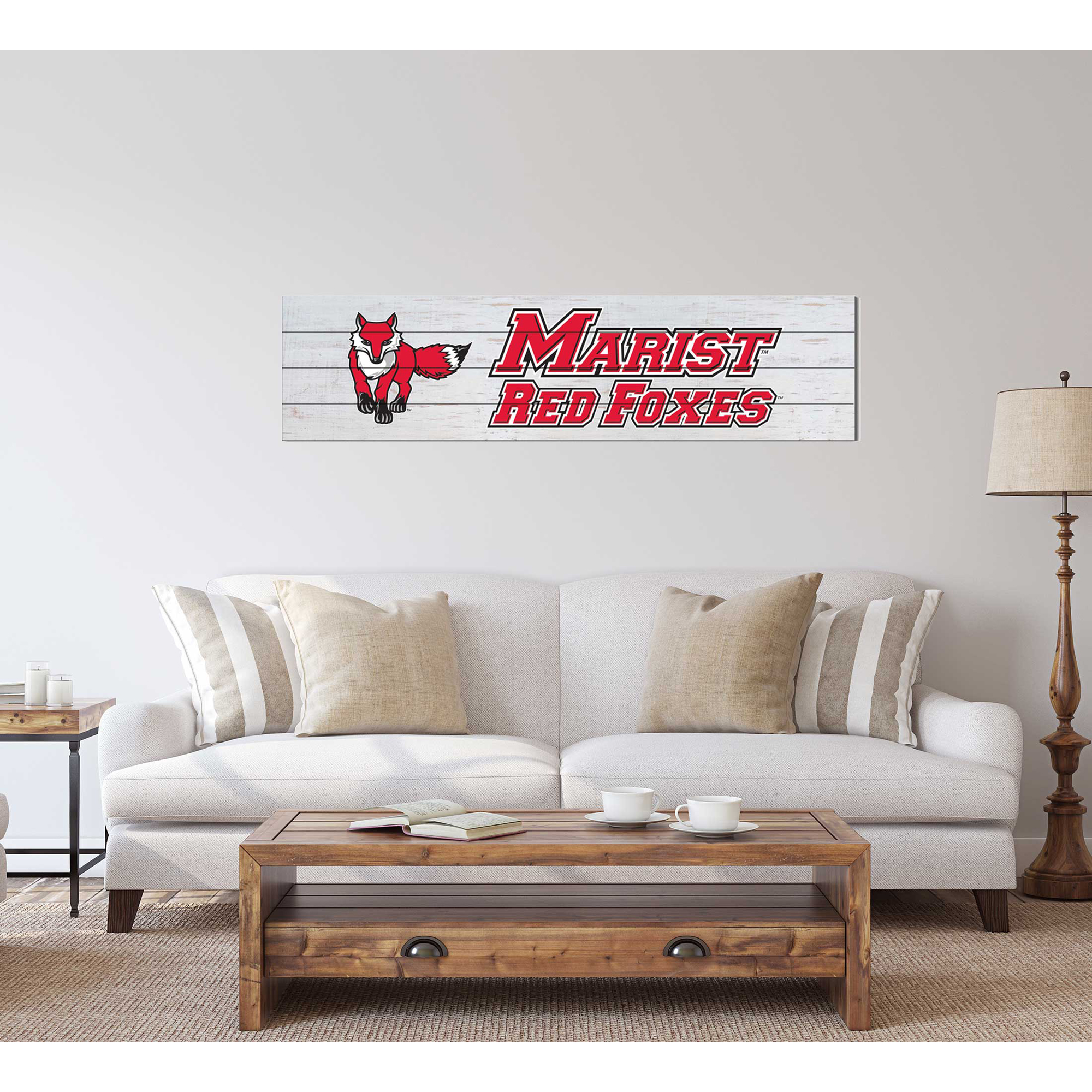 Marist Red Foxes 40'' x 10'' Logo Sign - Image 3