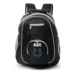 MOJO Black Indianapolis Colts Personalized Premium Color Trim Backpack