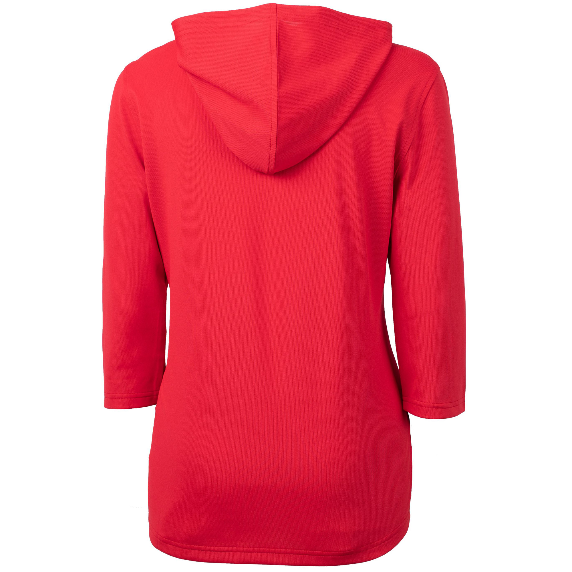 Women's Cutter & Buck Red San Francisco 49ers Virtue Eco Pique 3/4 Sleeve Half-Zip Pullover Hoodie - Image 7