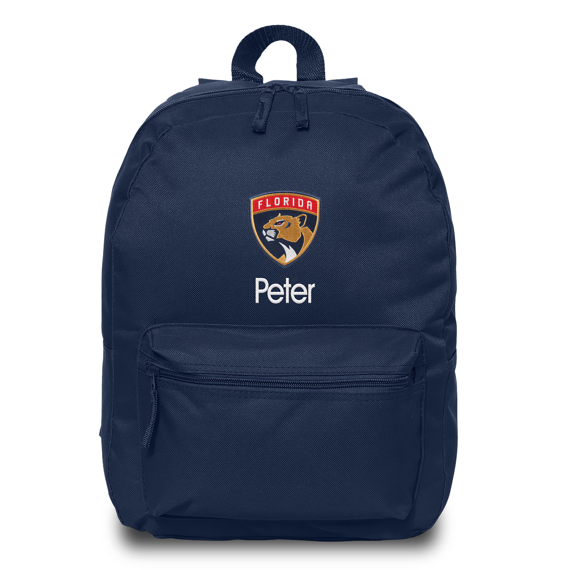 Navy Florida Panthers Personalized Backpack