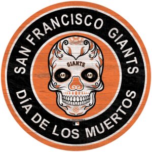 San Francisco Giants 12'' Sugar Skull Circle Sign