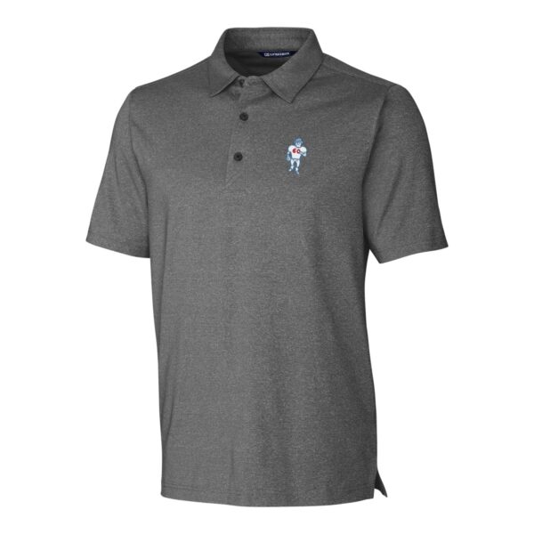 Men's Cutter & Buck Heather Charcoal Houston Texans Throwback Logo Forge Heathered Stretch Polo - Image 5