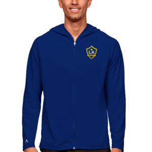 Men's Antigua Royal LA Galaxy Primary Team Logo Legacy Full-Zip Hoodie