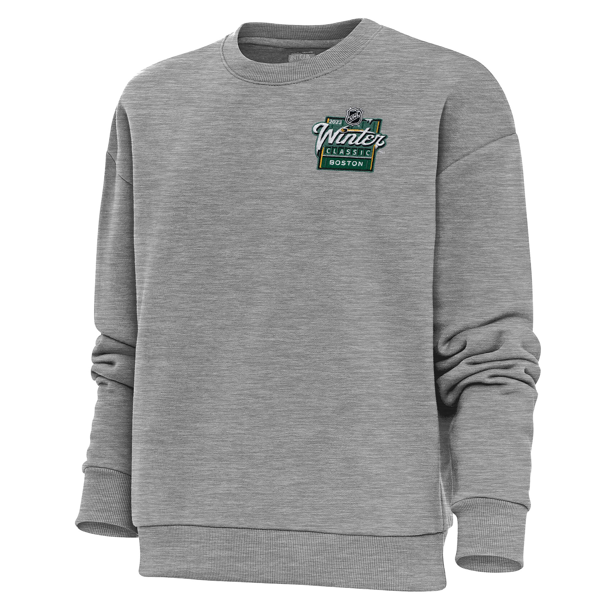 Women's Antigua Heather Gray 2023 Winter Classic Victory Pullover Sweatshirt