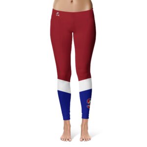 Women's Maroon/Blue South Carolina State Bulldogs Ankle Color Block Yoga Leggings