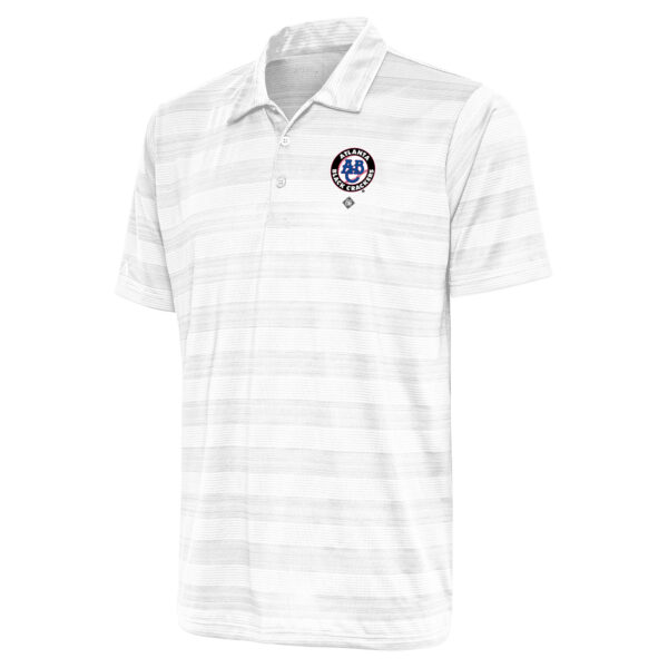 Men's Antigua White Atlanta Black Crackers Compass Polo