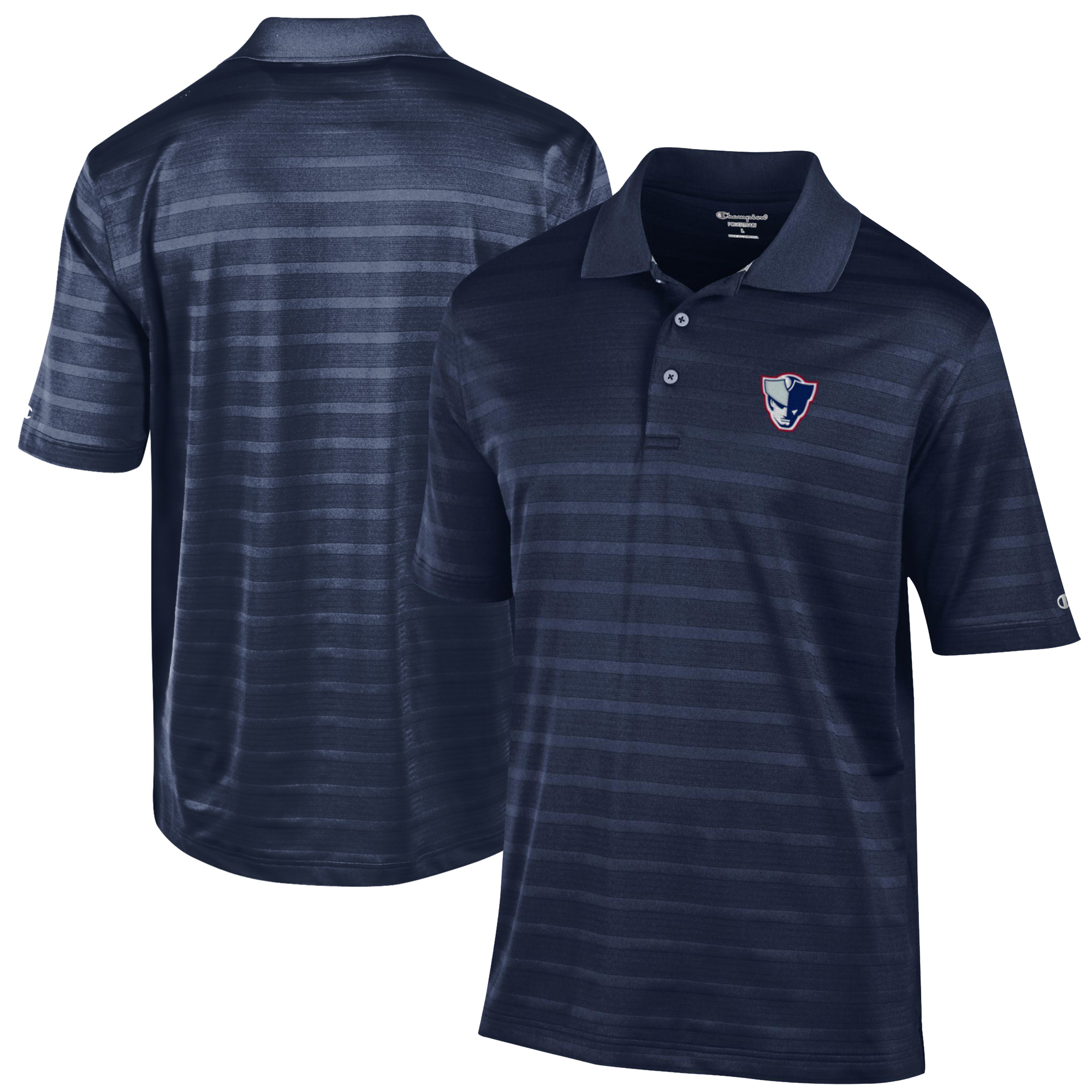 Men's Champion Navy Somerset Patriots Textured Solid Polo