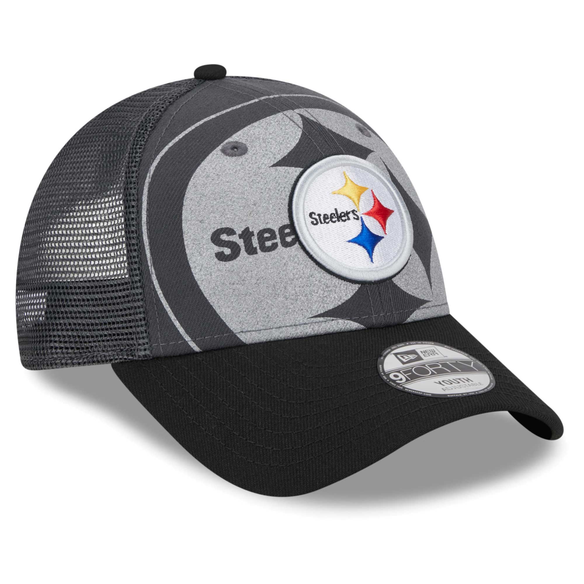 Preschool New Era Graphite/Black Pittsburgh Steelers Reflect 9FORTY Adjustable Hat - Image 4
