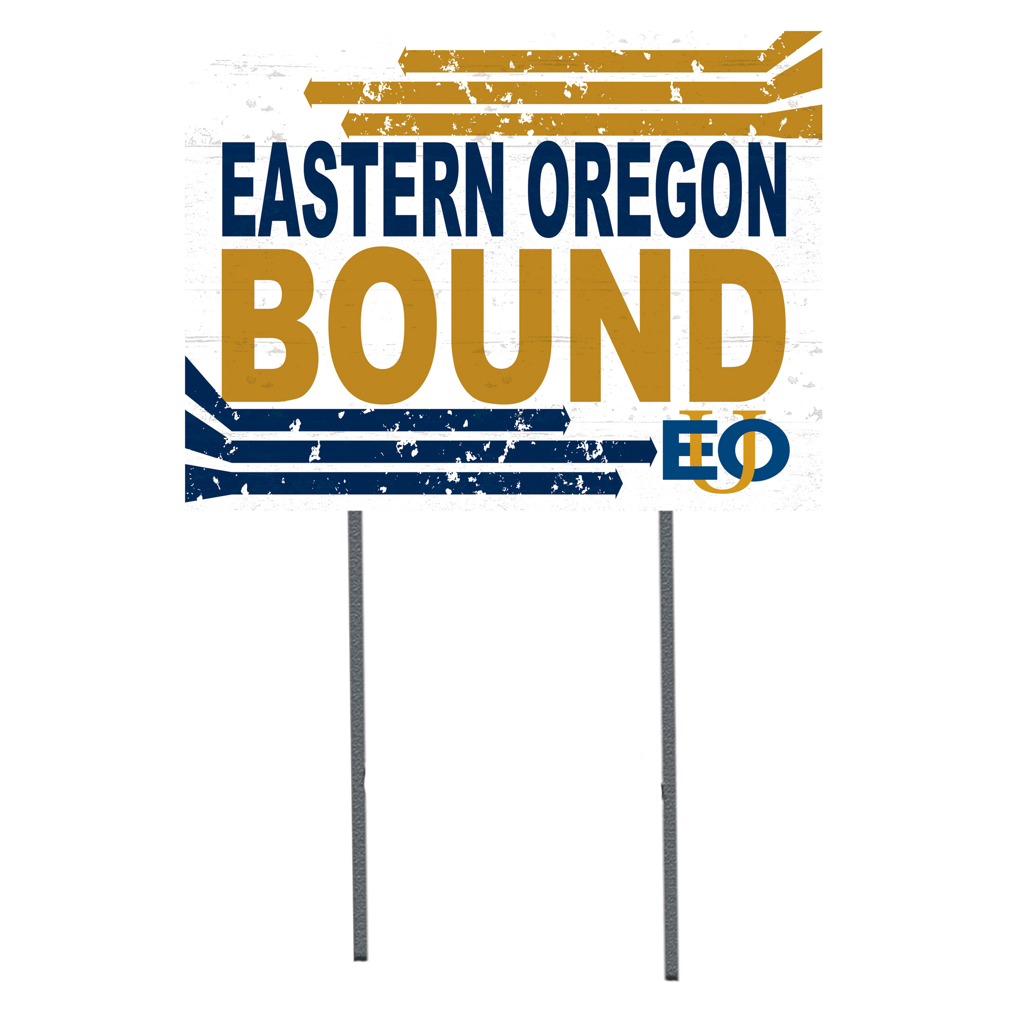 White Eastern Oregon Mountaineers 18" x 24" Bound Yard Sign - Image 2