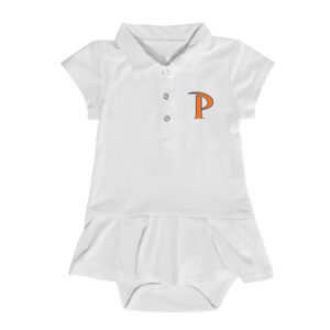 Girls Infant Garb  White Pepperdine Waves Caroline Cap Sleeve Polo Dress