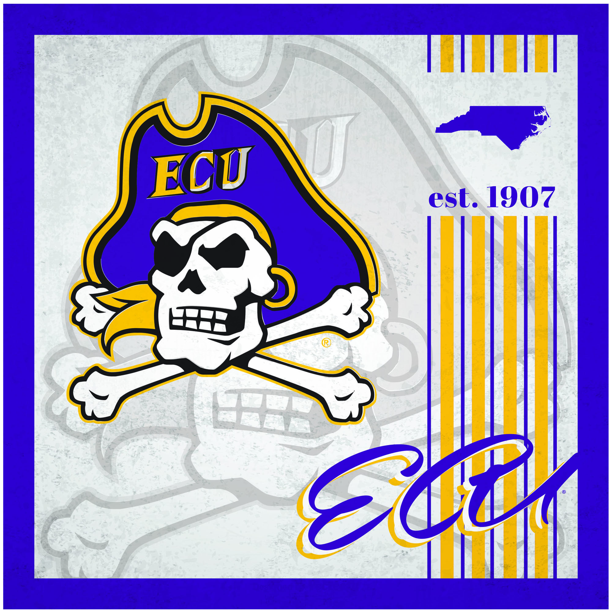 ECU Pirates 10" x 10" Greatest Hits Team Sign