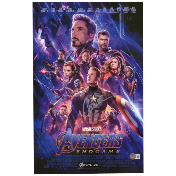 Chris Evans The Avengers: Endgame Autographed 12" x 18" End Game Photograph