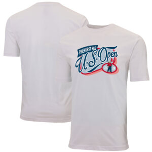 Men's 2024 U.S. Open  Ahead White Script Pembroke T-Shirt