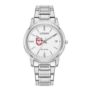 Women's Citizen Watch Silver UChicago Maroons Eco-Drive White Dial Stainless Steel Watch