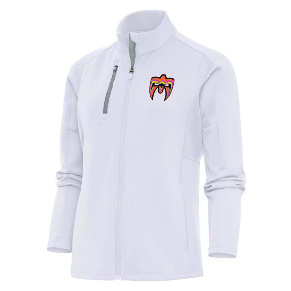 Women's Antigua  White The Ultimate Warrior Generation Full-Zip Jacket