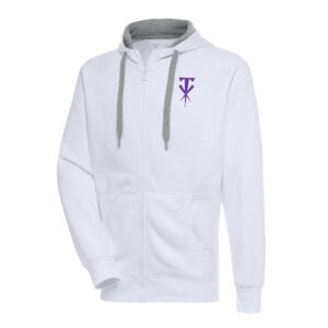 Men's Antigua  White The Undertaker Victory Full-Zip Hoodie