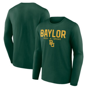 Men's Fanatics Green Baylor Bears Authentic Pick-A-Sport Long Sleeve T-Shirt