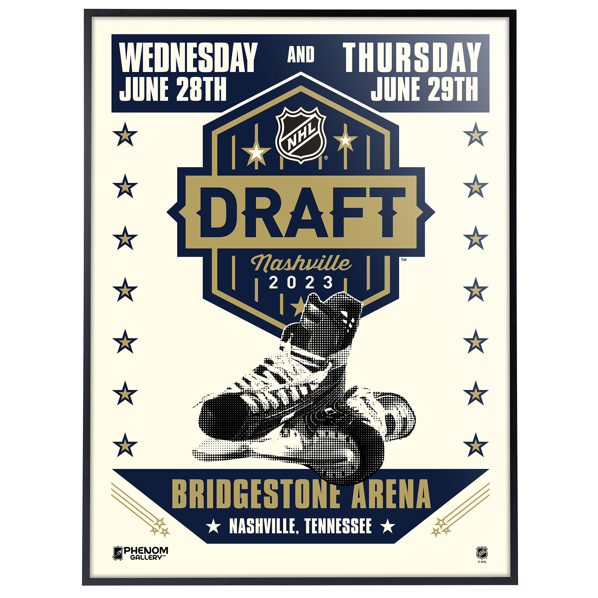 Phenom Gallery 2023 NHL Draft 18" x 24" Deluxe Framed Serigraph