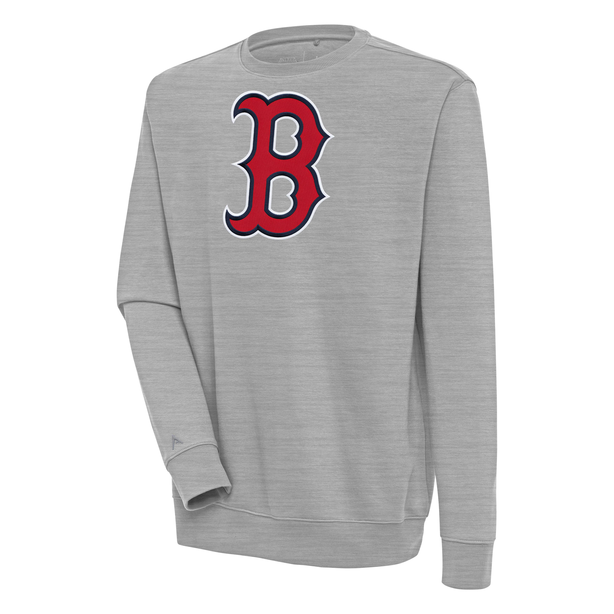 Men's Antigua Heather Gray Boston Red Sox Victory Pullover Sweatshirt