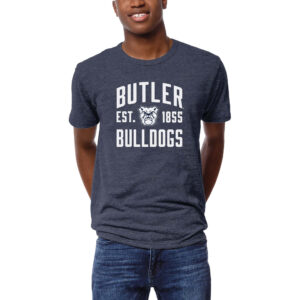 Men's League Collegiate Wear  Heather Navy Butler Bulldogs  Arch Victory Falls Tri-Blend T-Shirt