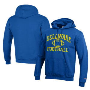 Men's Champion  Royal Delaware Fightin' Blue Hens Football Eco Powerblend Pullover Hoodie