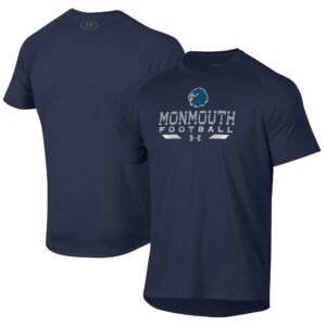 Men's Under Armour  Navy Monmouth Hawks Football Tech T-Shirt
