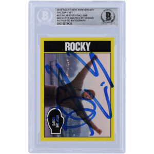 Sylvester Stallone Rocky Autographed 2016 Topps Rocky 40th Anniversary Factory Set #23 Beckett Fanatics Witnessed Authenticated Card