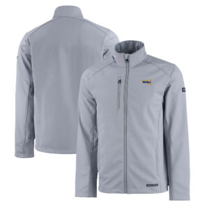 Men's Cutter & Buck  Gray Northern Arizona Lumberjacks Evoke Eco Softshell Recycled Full-Zip Jacket