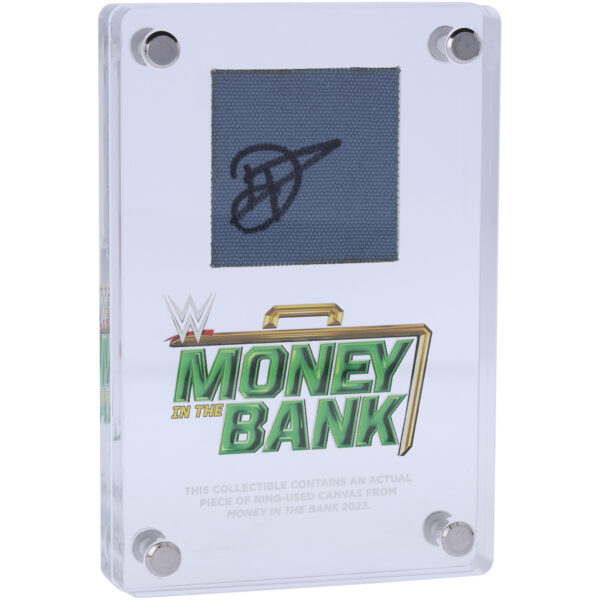 Damian Priest Autographed WWE x Fanatics Authentic 2023 Money In The Bank Acrylic Canvas Display Case
