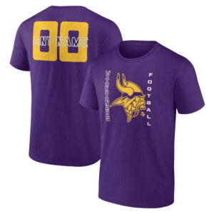 Men's Purple Minnesota Vikings Stellar Personalized Name & Number T-Shirt