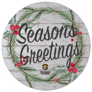 Colorado College Tigers 20'' x 20'' Season's Greetings Circle