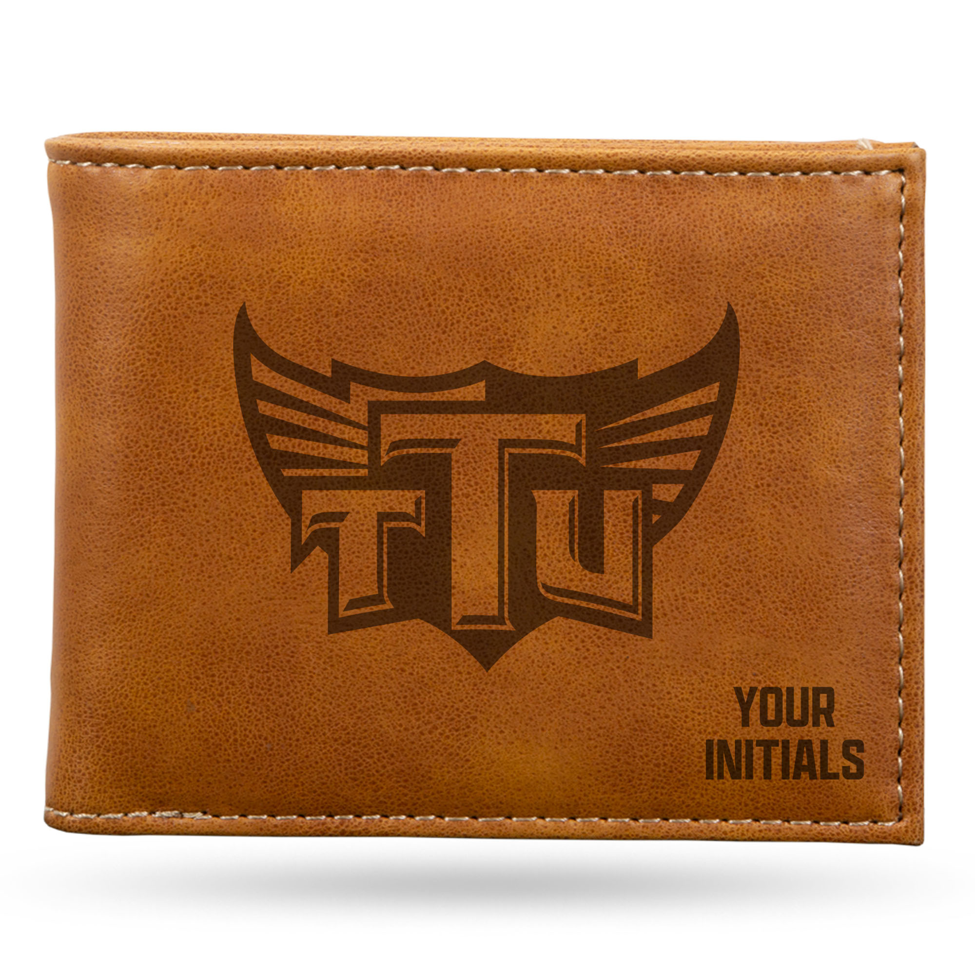 Brown Tennessee Tech Golden Eagles Personalized Billfold Wallet
