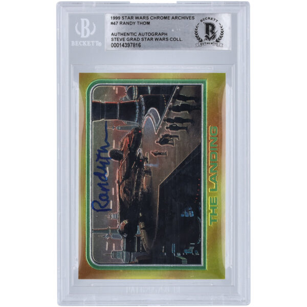 Randy Thom Star Wars Autographed 1999 Topps Chrome Archives #47 BGS Authenticated Card - Image 8