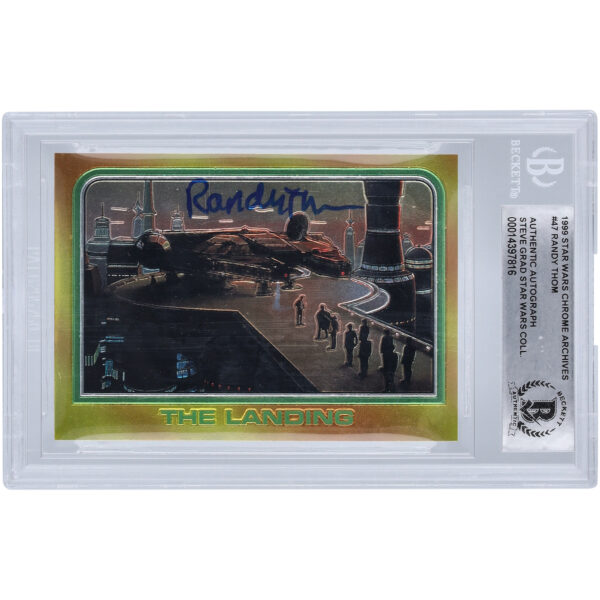 Randy Thom Star Wars Autographed 1999 Topps Chrome Archives #47 BGS Authenticated Card - Image 10