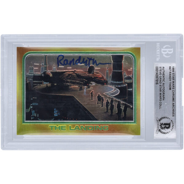 Randy Thom Star Wars Autographed 1999 Topps Chrome Archives #47 BGS Authenticated Card - Image 7