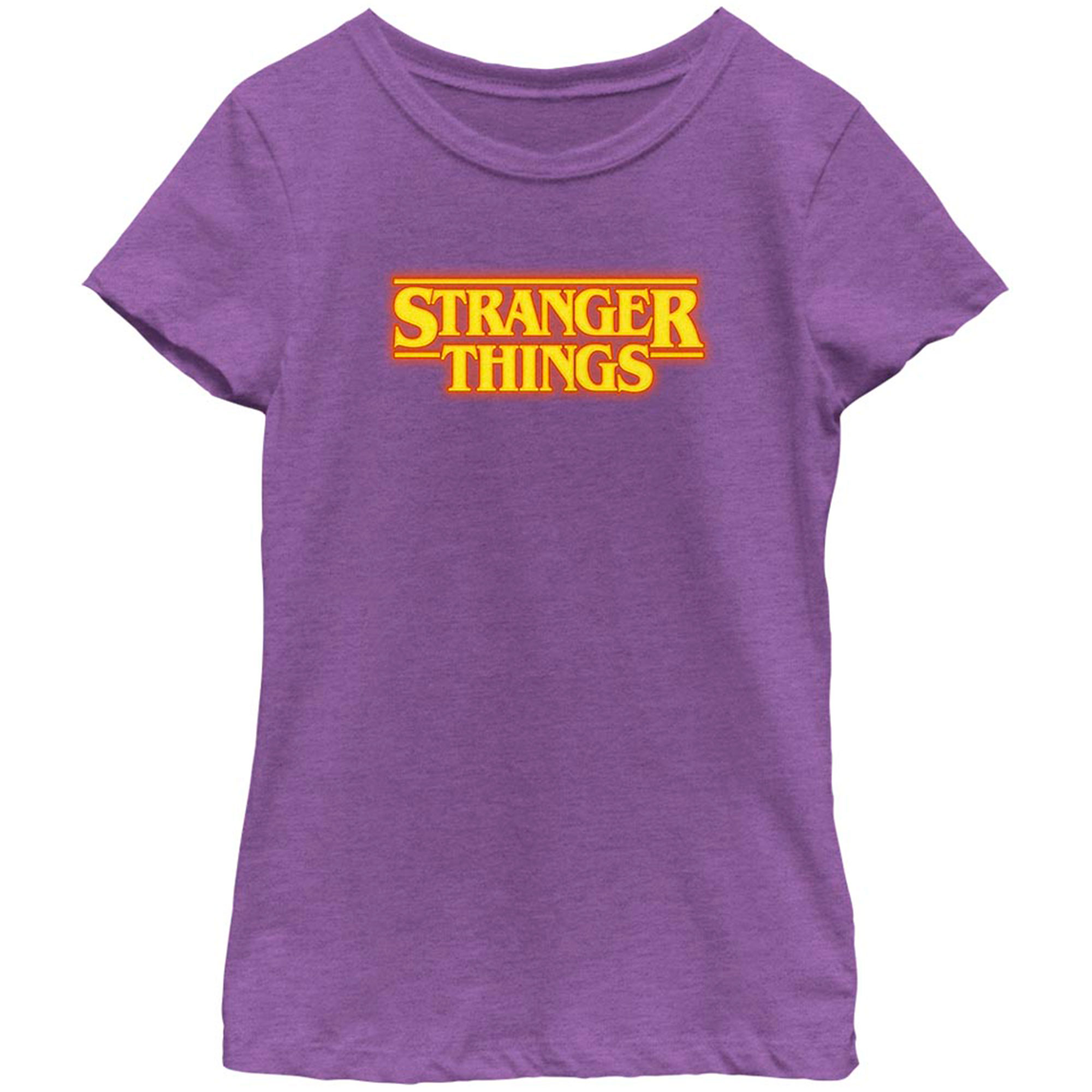 Girls Youth Mad Engine Purple Stranger Things T-Shirt
