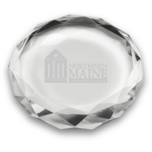 NMCC Falcon 3'' Optic Crystal Faceted Paperweight