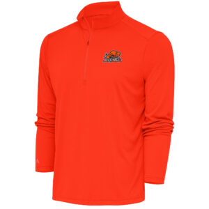 Men's Antigua  Orange Bucknell Bison Tribute Quarter-Zip Top