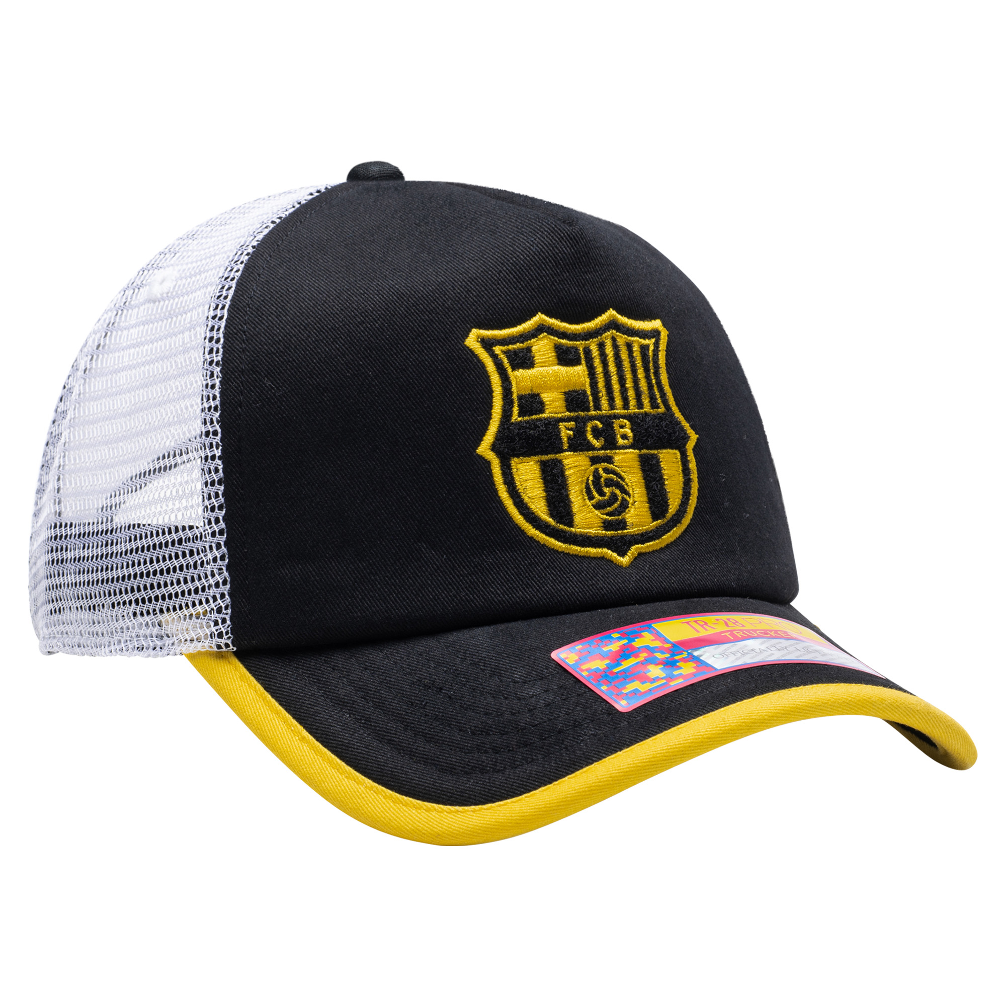 Unisex Black Barcelona Strike One8th Trucker Adjustable Hat - Image 8