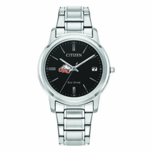Women's Citizen Watch Silver Ohio Northern Polar Bears Eco-Drive Black Dial Stainless Steel Watch