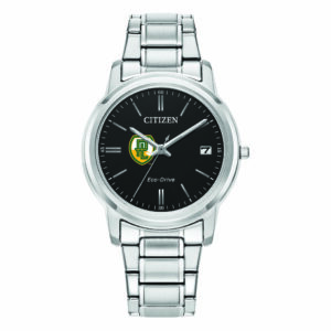 Women's Citizen Watch Silver Point Loma Sea Lions Eco-Drive Black Dial Stainless Steel Watch