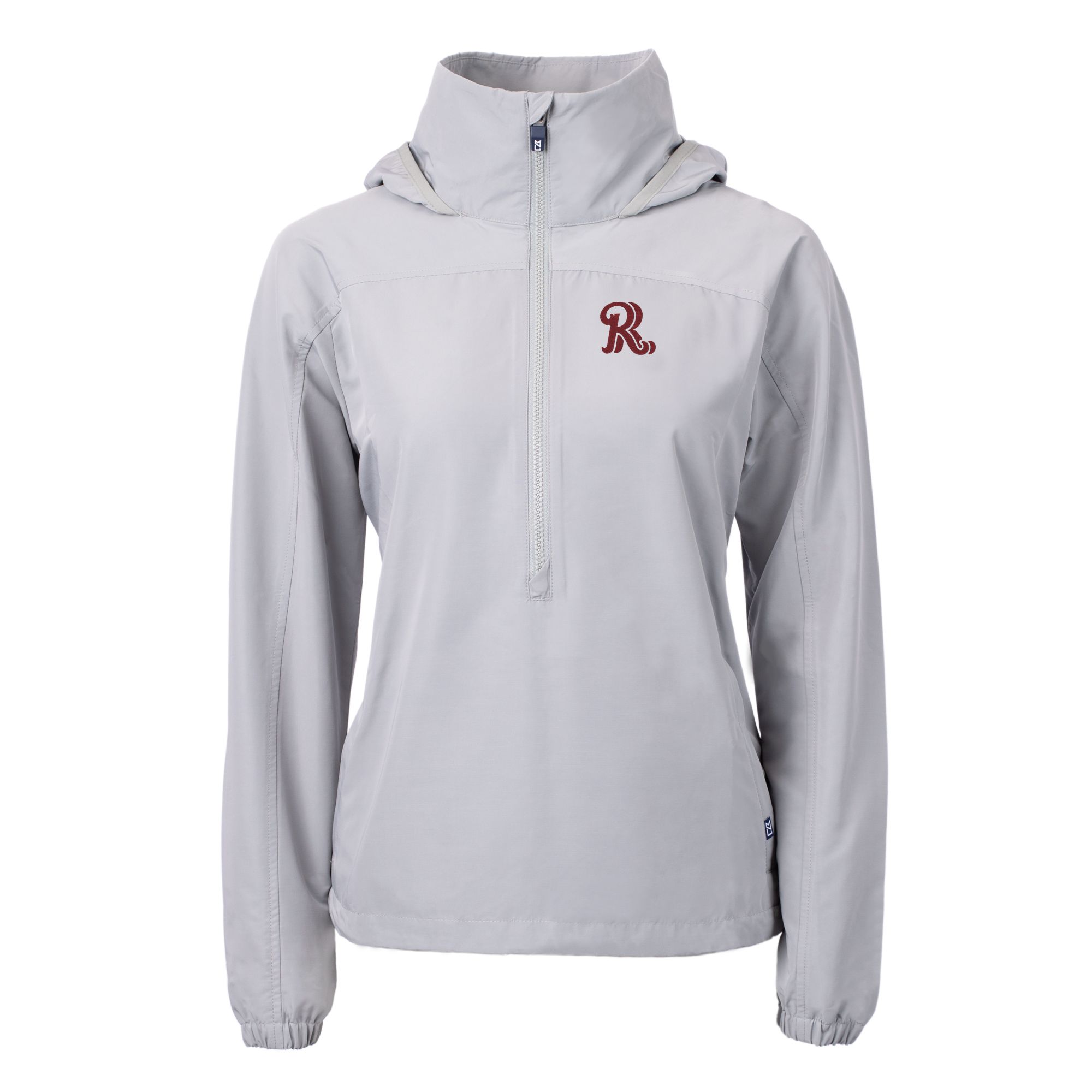 Women's Cutter & Buck Gray Frisco RoughRiders Charter Eco Recycled Half-Zip Anorak Jacket - Image 3