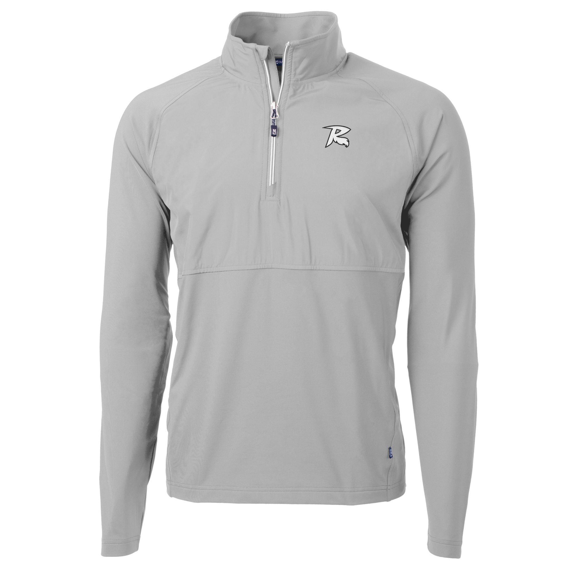 Men's Cutter & Buck Gray Richmond Flying Squirrels Adapt Eco Knit Hybrid Recycled Quarter-Zip Top - Image 6