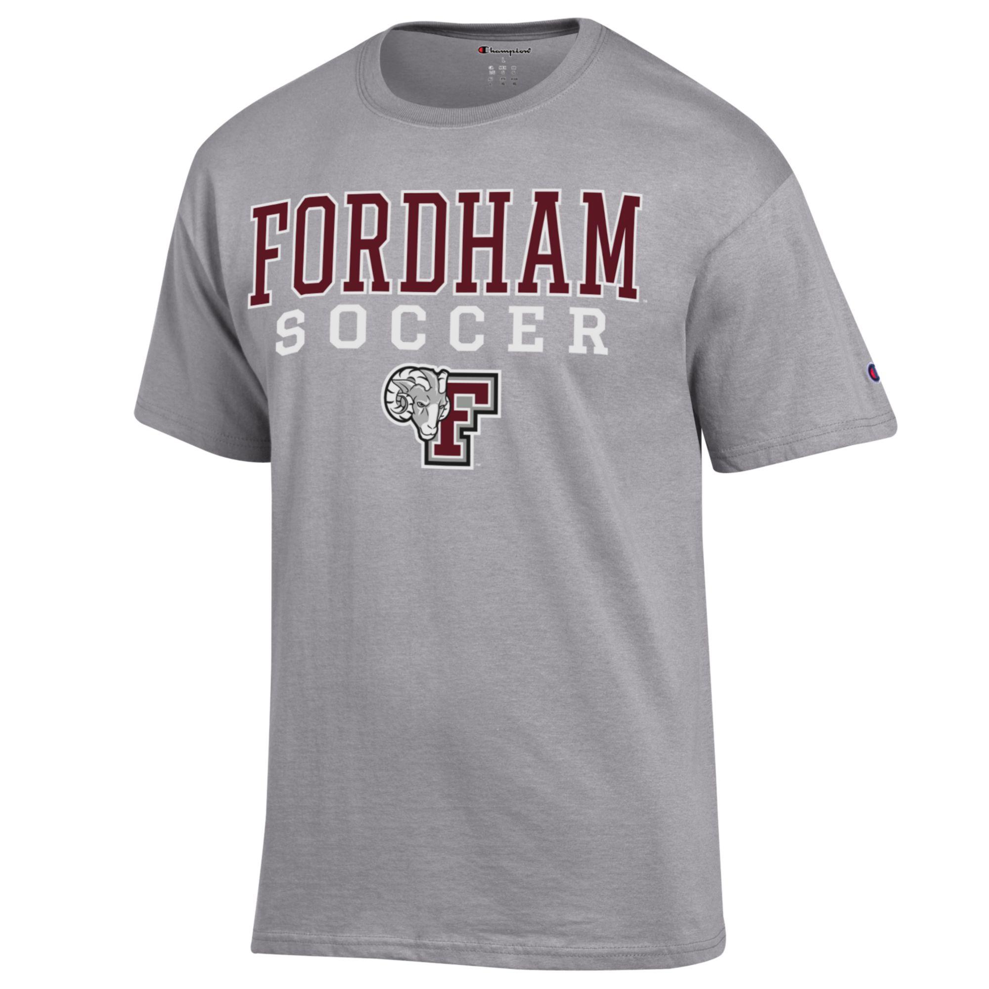 Men's Champion Gray Fordham Rams Soccer Stack Logo Powerblend T-Shirt - Image 6